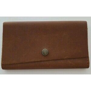 Portland Leather Goods RANCHER Trifold Wallet Brown Genuine Leather Snap